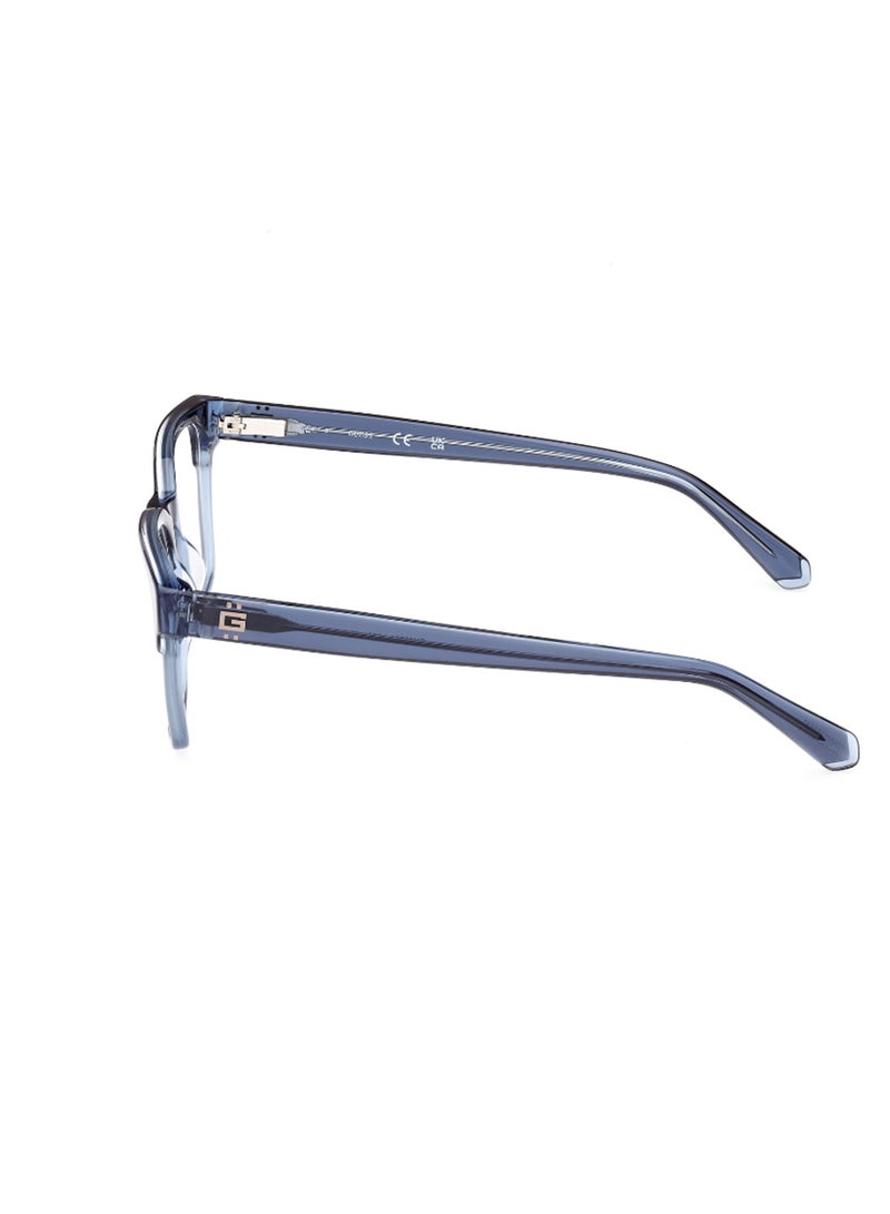 GUESS Men's Rectangular Shape Eyeglass Frames - GU5009409253 - Lens Size: 53 Mm - Blue - Image 2